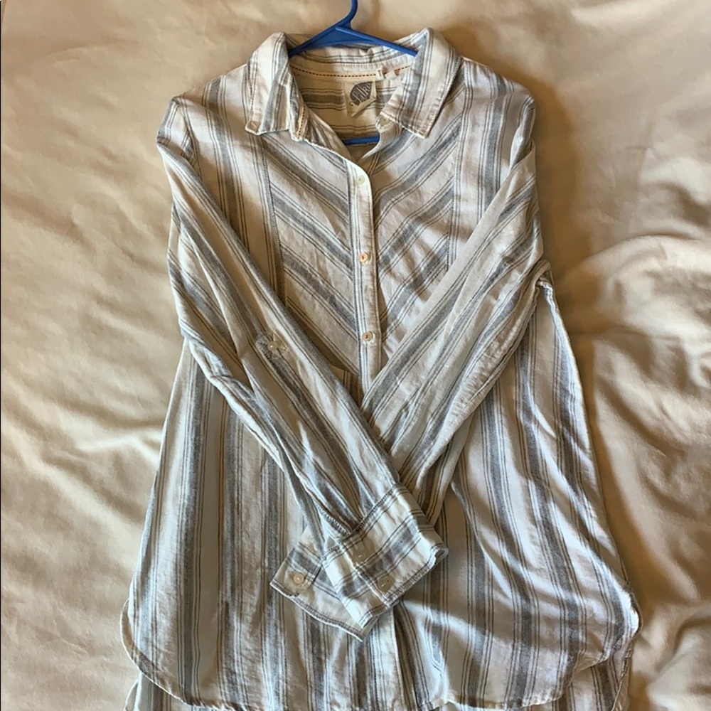 Long striped buttondown from Anthropologie